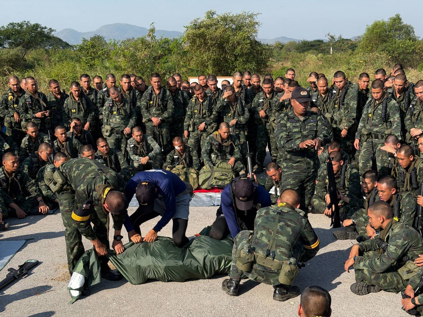16 ม.ค. – 26 มี.ค. 69 /RangerCourse/
นนร.ชั้นปีที่ 4 รุ่นที่ 74 การฝึกหลักสูตรการรบแบบจู่โจม รุ่นที่ 143 (นนร.) ทำการฝึกตามรายภาค ดังนี้
1. ภาคที่ตั้ง/ป่าราบ 
2. ภาคการรบในสิ่งปลูกสร้าง 
3. ภาคป่าที่ลุ่ม 
4. ภาคป่าภูเขา 
5. เวลาเบ็ดเตล็ด