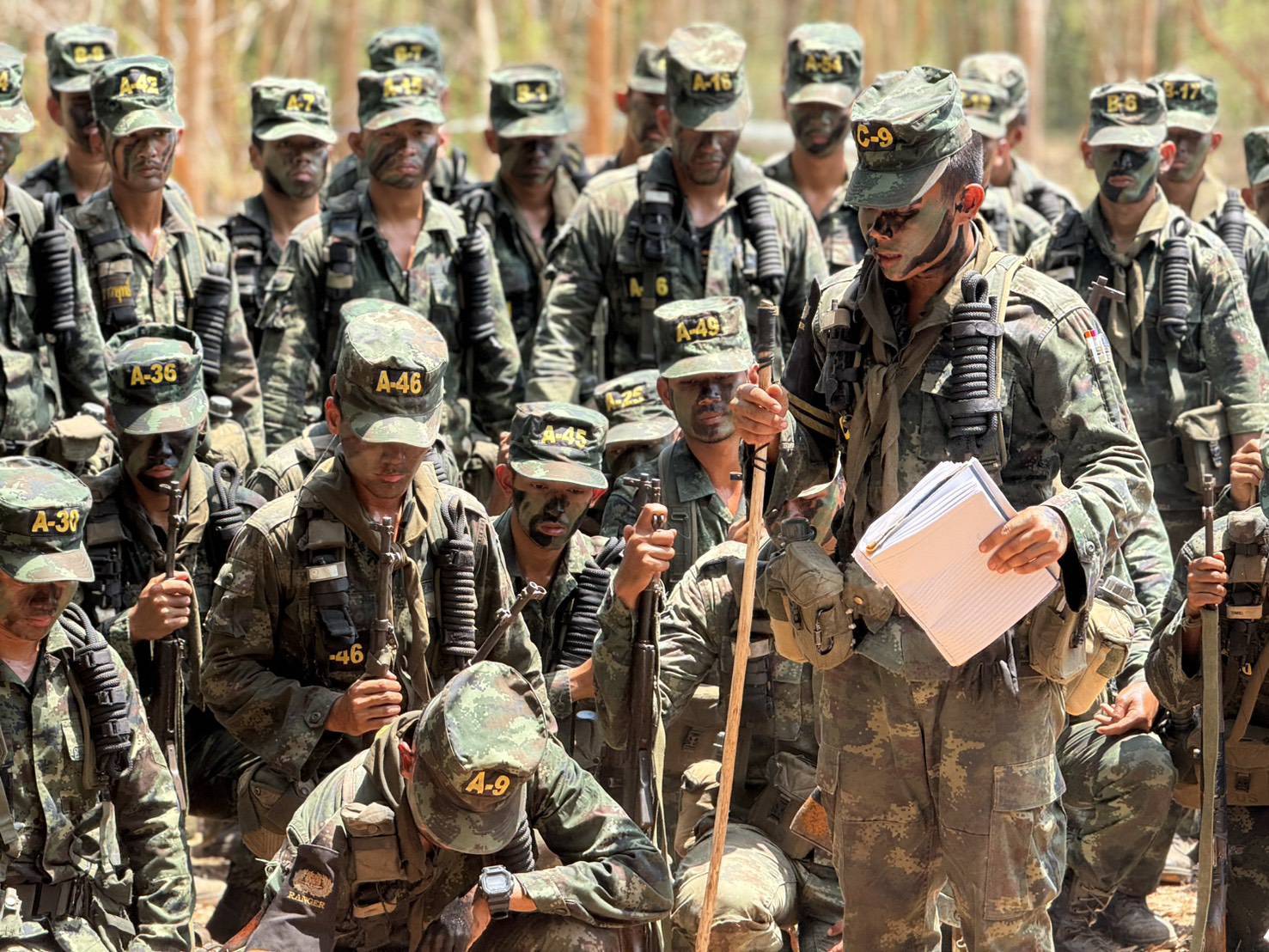 16 ม.ค. – 26 มี.ค. 69 /RangerCourse/
นนร.ชั้นปีที่ 4 รุ่นที่ 74 การฝึกหลักสูตรการรบแบบจู่โจม รุ่นที่ 143 (นนร.) ทำการฝึกตามรายภาค ดังนี้
1. ภาคที่ตั้ง/ป่าราบ 
2. ภาคการรบในสิ่งปลูกสร้าง 
3. ภาคป่าที่ลุ่ม 
4. ภาคป่าภูเขา 
5. เวลาเบ็ดเตล็ด