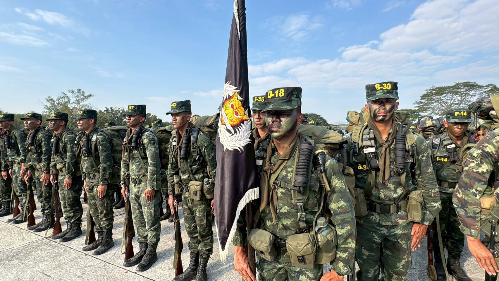 16 ม.ค. – 26 มี.ค. 69 /RangerCourse/
นนร.ชั้นปีที่ 4 รุ่นที่ 74 การฝึกหลักสูตรการรบแบบจู่โจม รุ่นที่ 143 (นนร.) ทำการฝึกตามรายภาค ดังนี้
1. ภาคที่ตั้ง/ป่าราบ 
2. ภาคการรบในสิ่งปลูกสร้าง 
3. ภาคป่าที่ลุ่ม 
4. ภาคป่าภูเขา 
5. เวลาเบ็ดเตล็ด