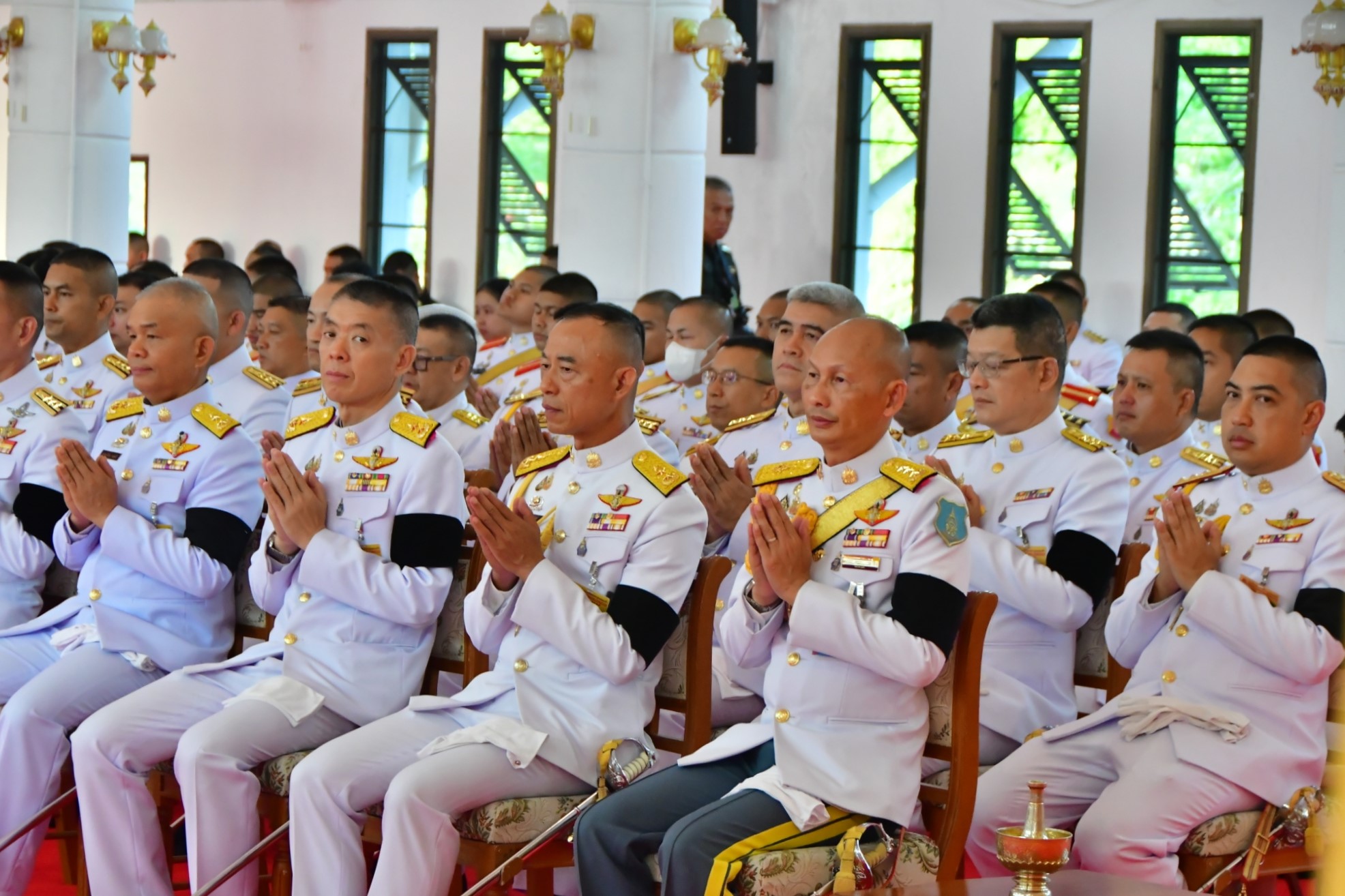 วันที่ 1 เม.ย. 69 /905MakeMeritHBD
กิจกรรมเฉลิมพระเกียรติ พลเอกหญิง สมเด็จพระกนิษฐาธิราชเจ้า กรมสมเด็จพระเทพรัตนราชสุดาฯ สยามบรมราชกุมารี เนื่องในโอกาสวันคล้ายวันพระราชสมภพ 2 เมษายน 2569
เมื่อ วันที่ 1 เม.ย. 69 เวลา 07.00 น. โรงเรียนนายร้อยพระจุลจอมเกล้า จัดกิจกรรมเฉลิมพระเกียรติ พลเอกหญิง สมเด็จพระกนิษฐาธิราชเจ้า กรมสมเด็จพระเทพรัตนราชสุดาฯ สยามบรมราชกุมารี โดยมีพิธีถวายพระพร ถวายราชสักการะ การเจริญพระพุทธมนต์ และทำบุญตักบาตรพระสงฆ์ ถวายเป็นพระราชกุศล เนื่องในโอกาสวันคล้ายวันพระราชสมภพ 2 เมษายน 2569 ณ พุทธศาสนสถาน รร.จปร.